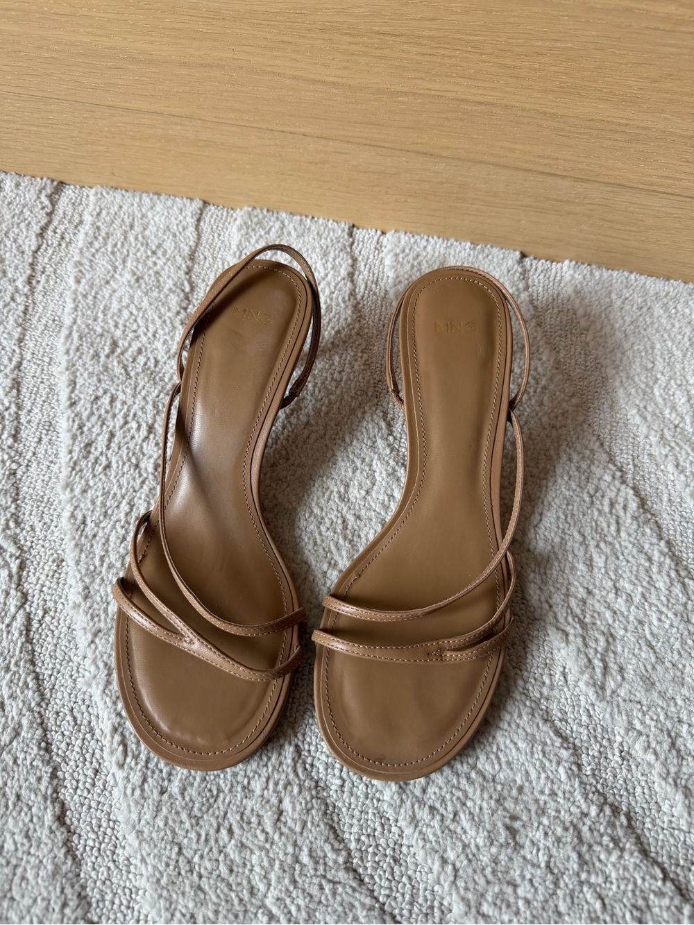 MANGO Strappy Kitten Heel Sandals